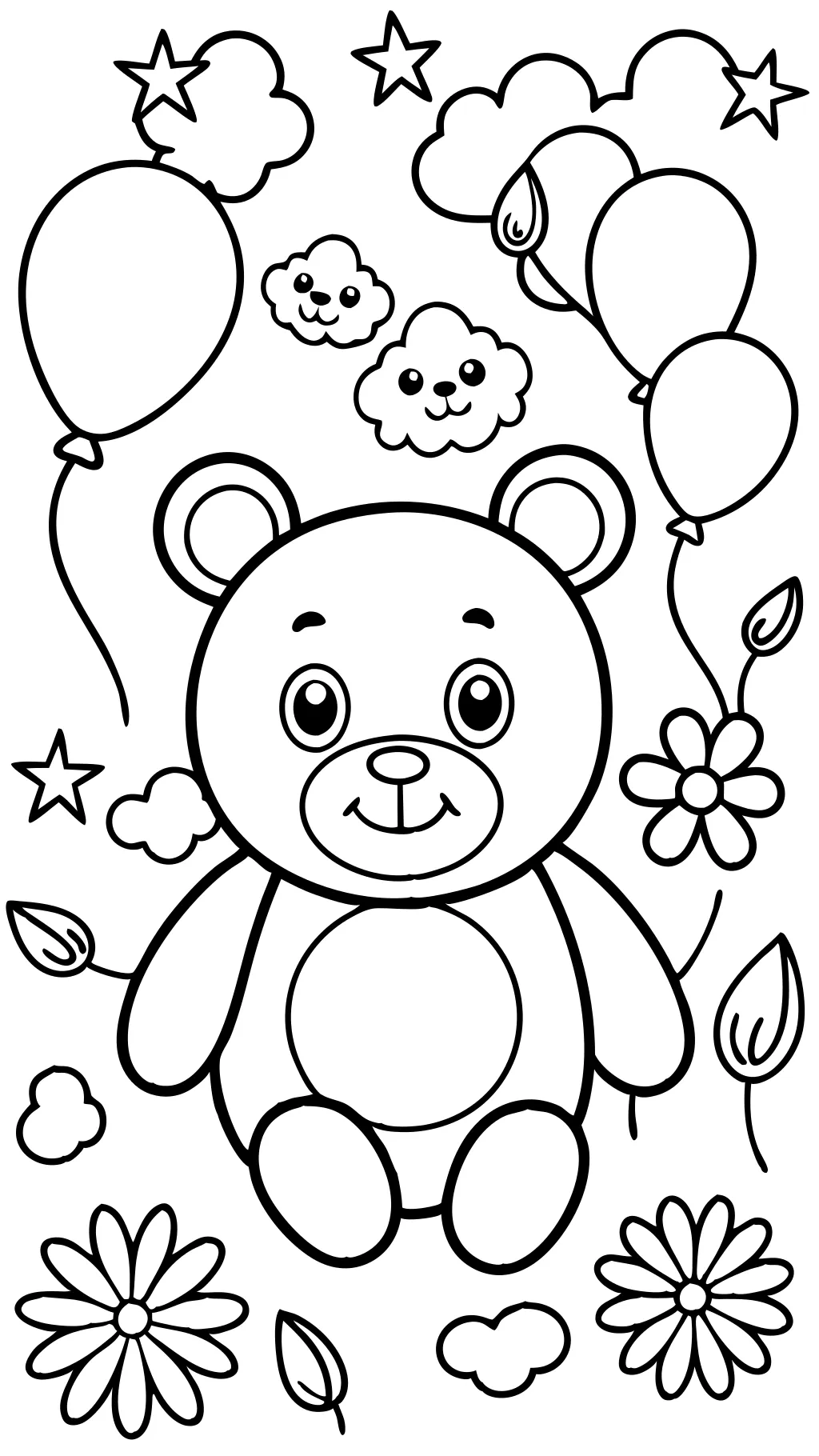 cute teddy bear coloring pages